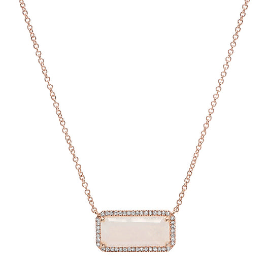 Rainbow Moonstone Block Necklace | Harrisons Collection