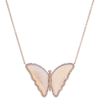 Carved Butterfly Necklace | Harrisons Collection