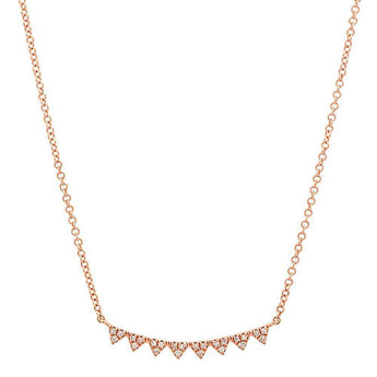Diamond Mini Multi Triangle Necklace | Harrisons Collection