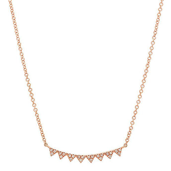 Diamond Mini Multi Triangle Necklace | Harrisons Collection