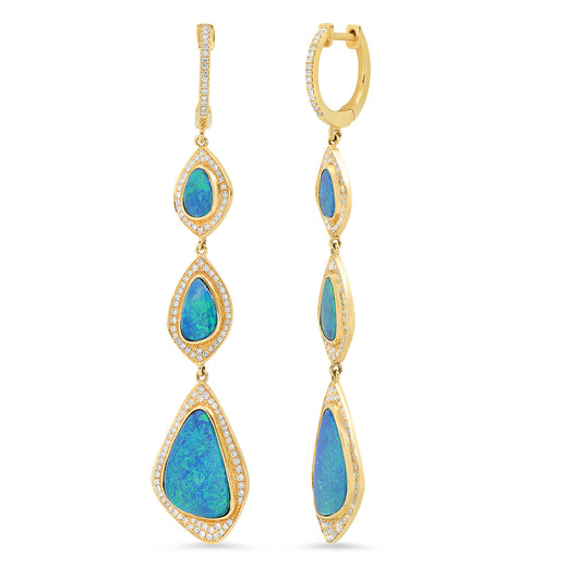 Opal and Diamond Earrings