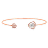 Rainbow Moonstone & Diamond Open Cuff | Harrisons Collection