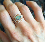 Labradorite Diamond Starburst Ring | Harrisons Collection