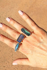 Long Labradorite Ring | Harrisons Collection