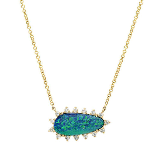 Opal Starburst Diamond Necklace | Harrisons Collection