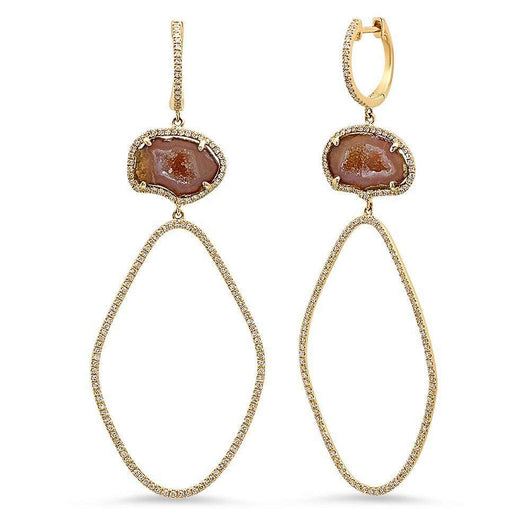 Agate Diamond Earrings | Harrisons Collection