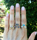 Mini Turquoise Marquis Ring | Harrisons Collection