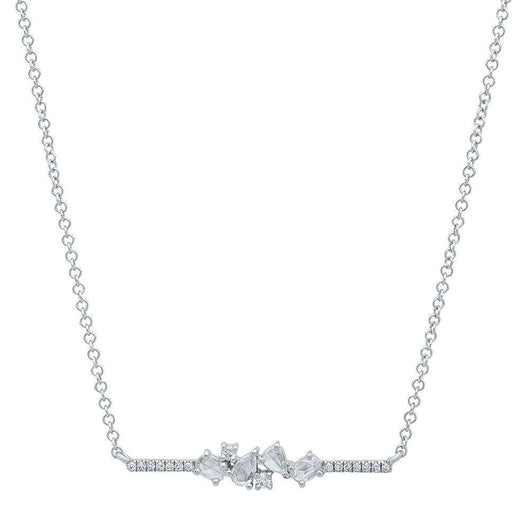 Rose Cut Diamond Bar Necklace | Harrisons Collection