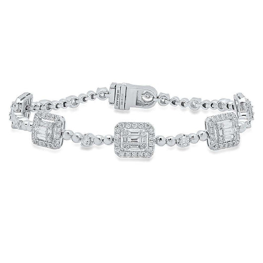 Diamond Baguette Station Bracelet | Harrisons Collection