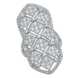 Long Diamond Cluster Ring | Harrisons Collection