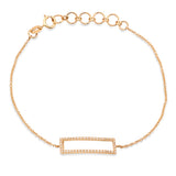 Open Rectangle Chain Bracelet | Harrisons Collection
