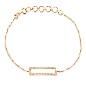 Open Rectangle Chain Bracelet | Harrisons Collection
