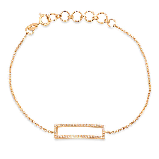 Open Rectangle Chain Bracelet | Harrisons Collection