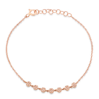 Pave Diamond Station Chain Bracelet