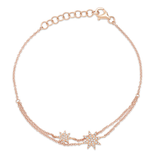 Double Starburst Chain Bracelet