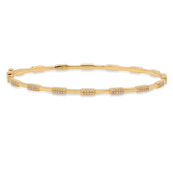 Pave Diamond Station Bangle