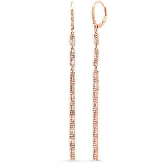 Long Diamond Stick Earrings | Harrisons Collection