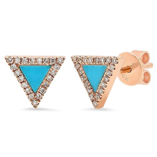 Turquoise Triangle Earrings | Harrisons Collection