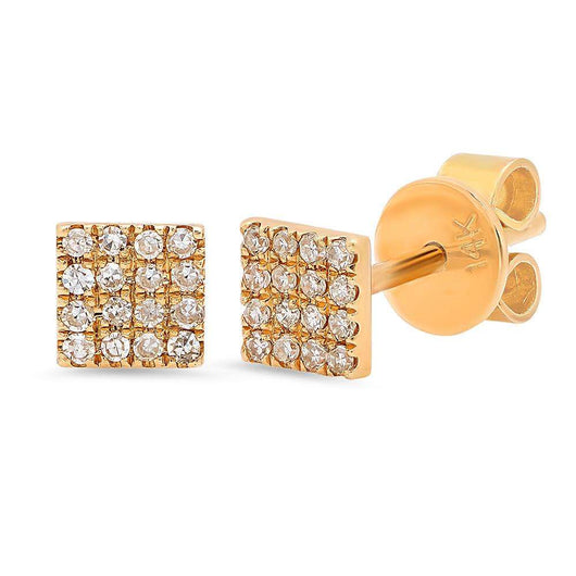 Mini Diamond Square Studs | Harrisons Collection
