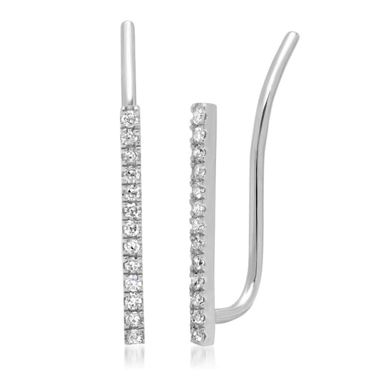 Diamond Bar Ear Climbers | Harrisons Collection