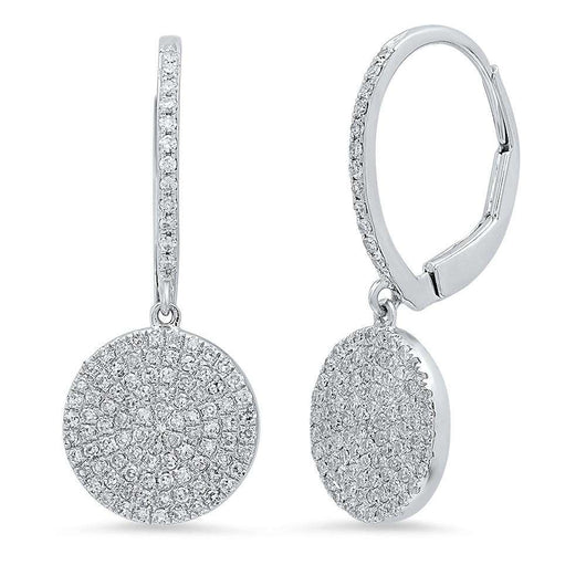 Diamond Disc Drop Earrings | Harrisons Collection