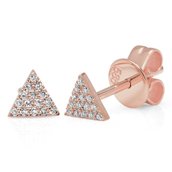 Mini Diamond Triangle Stud Earring | Harrisons Collection