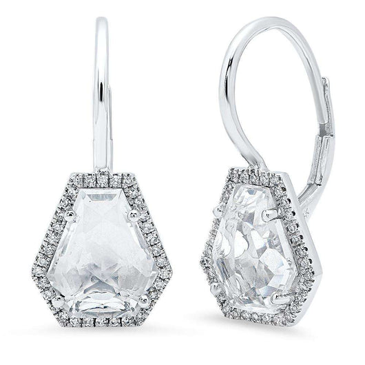 White Topaz Drop Earrings | Harrisons Collection