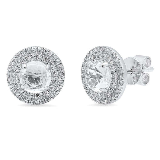 Double Halo Studs | Harrisons Collection