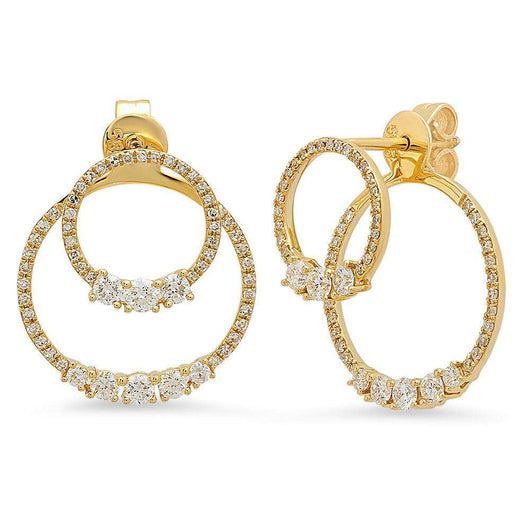 Diamond Round Ear Jackets | Harrisons Collection