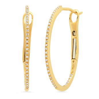 Inside Outside Diamond Hoops