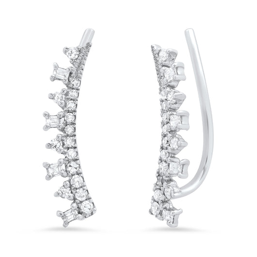 Baguette Diamond Ear Climbers