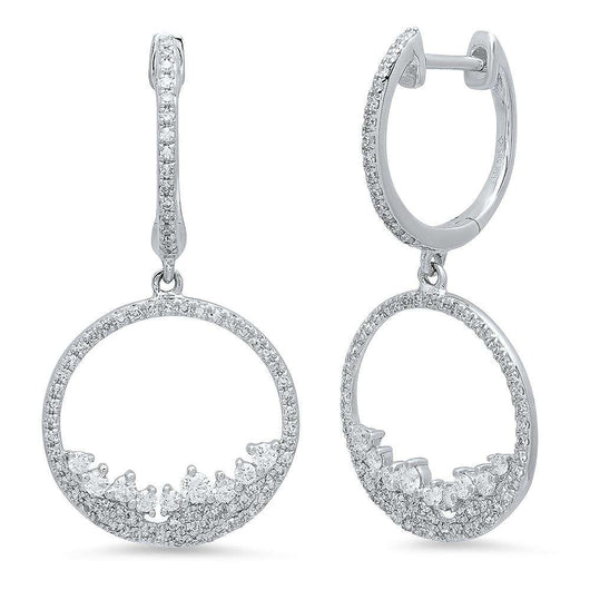 Diamond Open Circle Earrings | Harrisons Collection