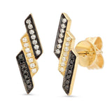Triple Diamond Bar Stud Earring | Harrisons Collection