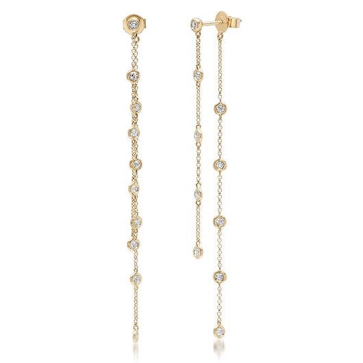 Double Diamond By The Yard Earrings | Harrisons Collection