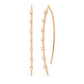 Diamond Station Wishbone Earrings