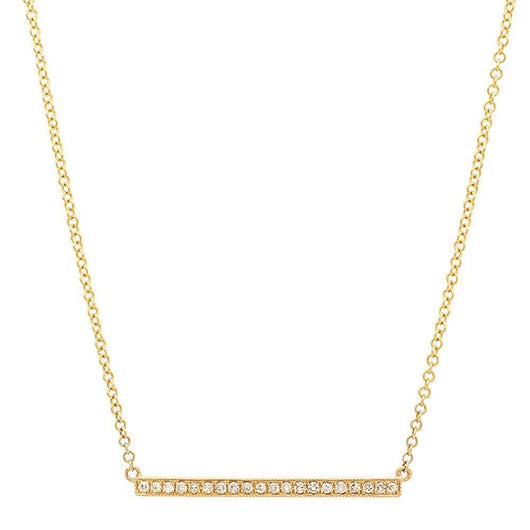 Yellow Gold Bar Necklace | Harrisons Collection