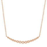 Diamond Bezel Crescent Necklace | Harrisons Collection