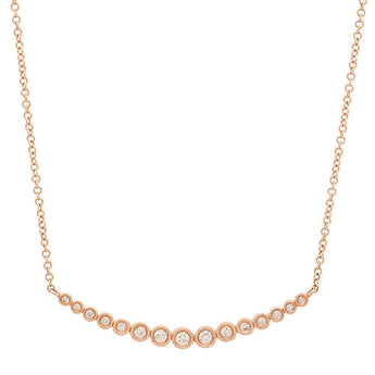 Diamond Bezel Crescent Necklace | Harrisons Collection