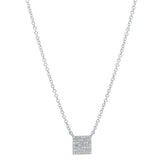 Mini Diamond Square Necklace | Harrisons Collection
