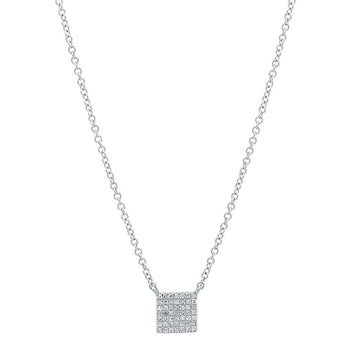 Mini Diamond Square Necklace | Harrisons Collection
