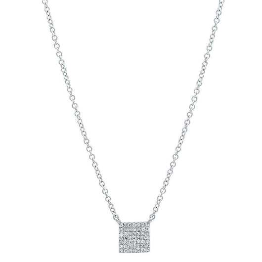 Mini Diamond Square Necklace | Harrisons Collection