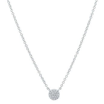 Mini Diamond Disk Necklace | Harrisons Collection