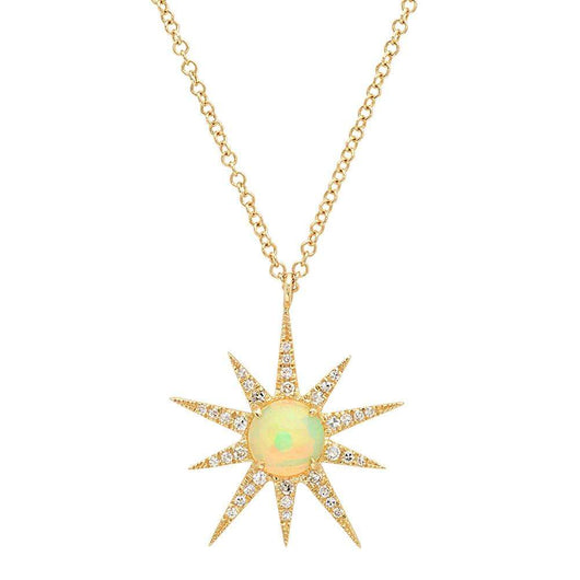 Opal Starburst Diamond Necklace | Harrisons Collection