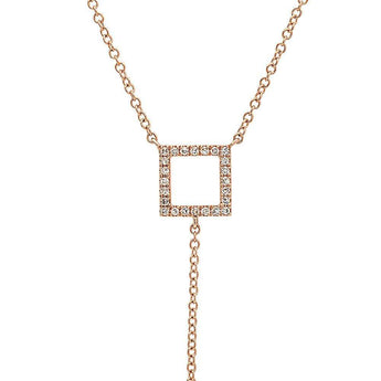 Diamond Square Long Lariat | Harrisons Collection
