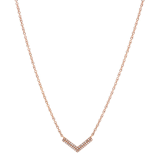 Double Diamond V Necklace | Harrisons Collection