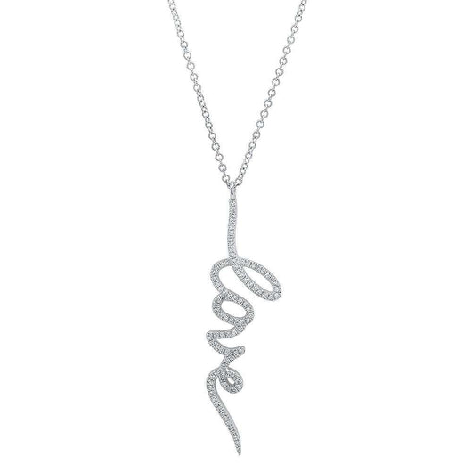 Long Diamond Love Necklace | Harrisons Collection