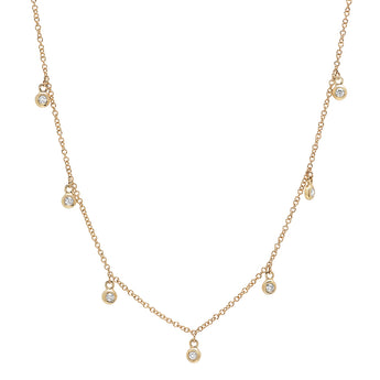 Diamond Bezel Drop Necklace | Harrisons Collection