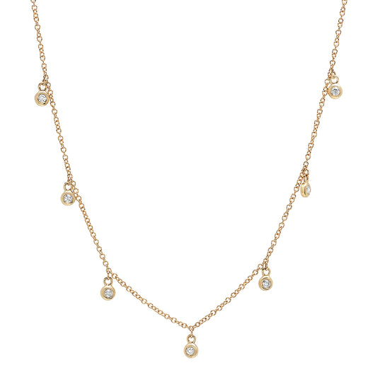 Diamond Bezel Drop Necklace | Harrisons Collection