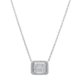 Diamond Baguette Illusion Necklace