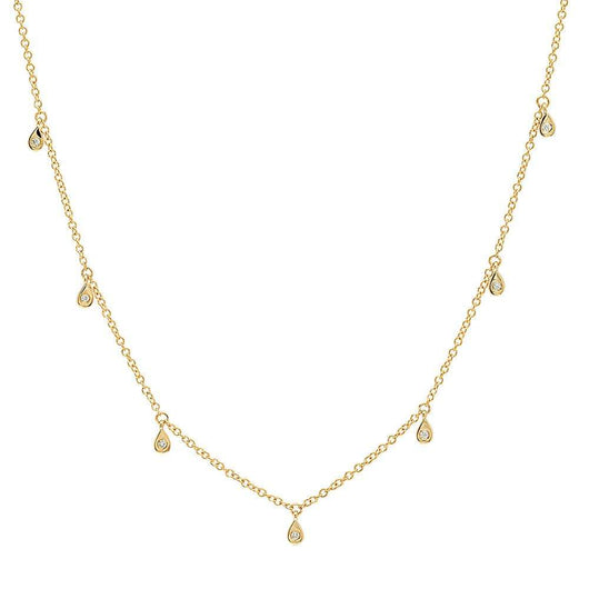 Hanging Diamond Choker Necklace | Harrisons Collection